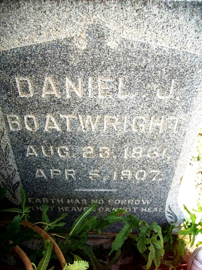 Daniel Jones Boatwright Gravestone