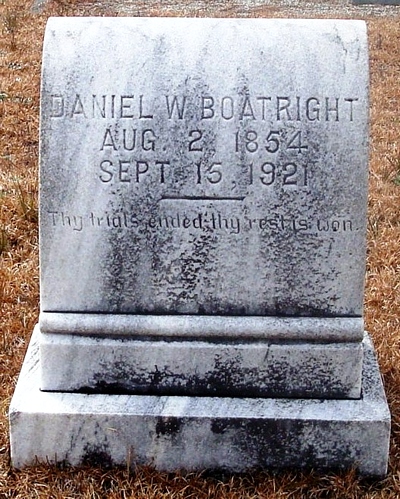 Daniel Webster Boatright Gravestone
