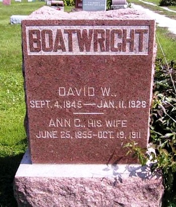 David Watson Boatwright Gravestone