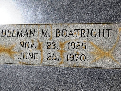 Delman McDonald Boatright Gravestone