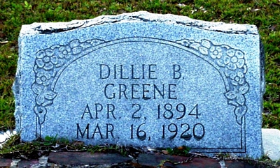 Dillie Boatright Greene Gravestone