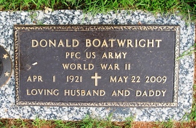 Donald Edward Boatwright Gravestone
