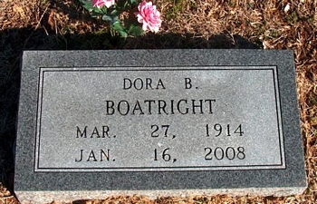 Dora Belle Smith Boatright Marker: