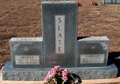 Dora Odessa Boatright and Orville Slate Gravestone