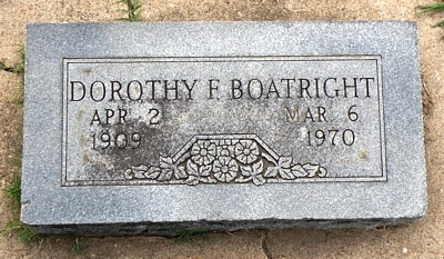 Dorothy F. Boatright Gravestone