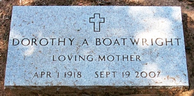 Dorothy Ann Phillips Boatwright Marker