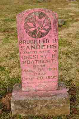Drucilla Bess Long Boatright Sanders Gravestone