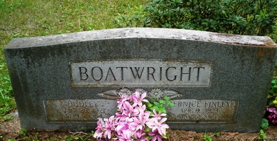 Dudley Anderson and Della Berniece Finley Boatwright Gravestone