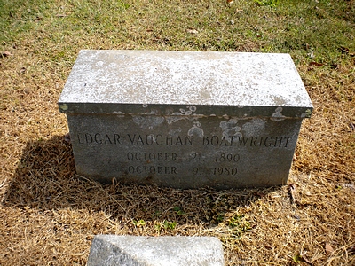 Edgar Vaughan Boatwright Gravestone
