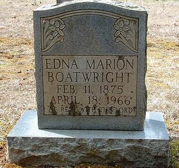 Edna Marion Boatwright Gravestone