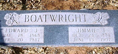 Edward Johnson and Jimmie Florence Scruggs Boatwright Marker