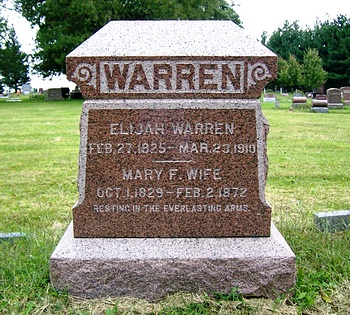 Mary Frances Boatwright and Elijah Warren Gravestone