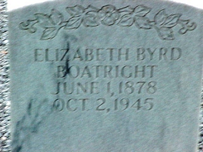 Elizabeth Byrd Boatright Gravestone