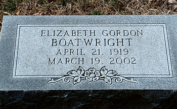 Elizabeth Gordon Boatwright Marker