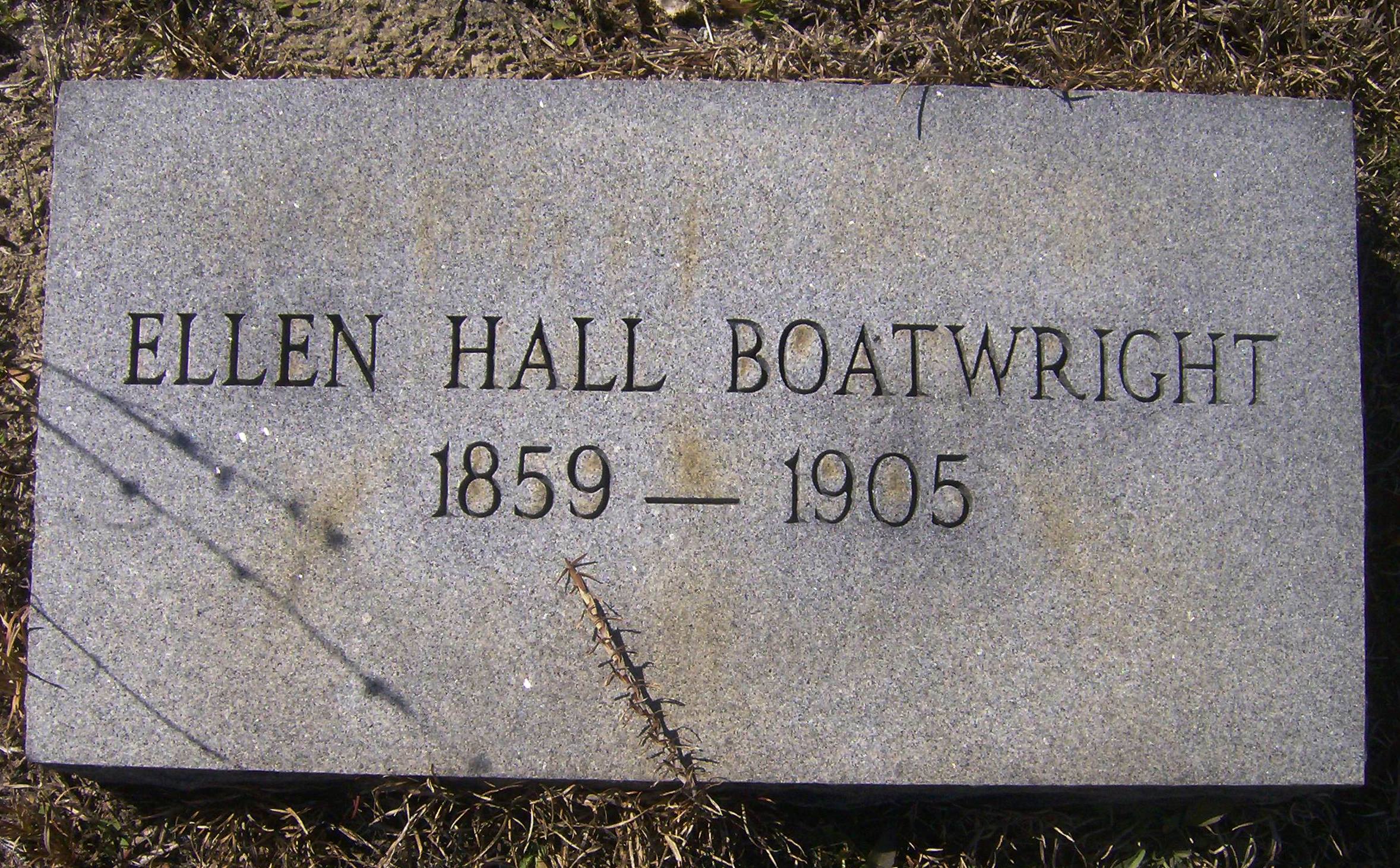 Ellen Hall Boatwright Gravestone