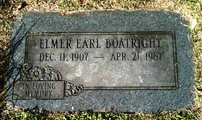 Elmer Earl Boatright Gravestone