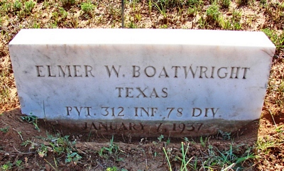 Elmer Weir Boatwright Gravestone