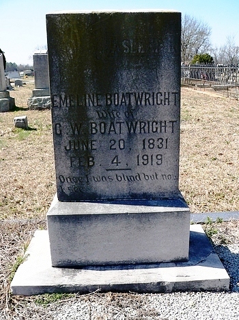 Emeline Fallow Boatwright Gravestone