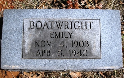 Emily Hix Boatwright Gravestone