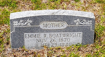 Emma Julia Rivers Boatwright Gravestone