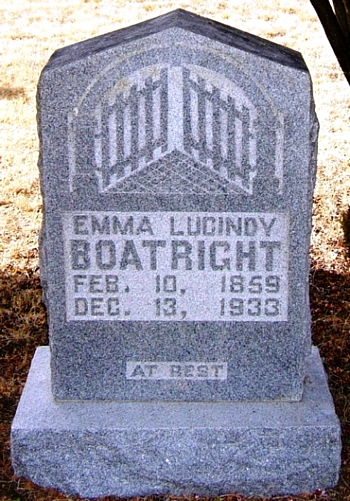 Emma Lucinda Mask Boatright Gravestone