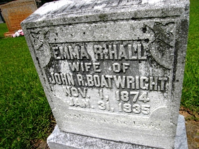 Emma R. Hall Boatwright Gravestone