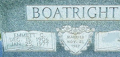 Emmet C. Boatright Gravestone