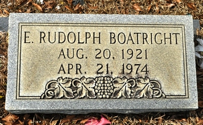Ernest Rudolph Boatright Gravestone