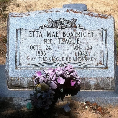 Etta Mae Teague Boatright Gravestone