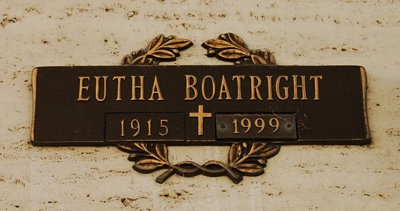 Eutha May Dennis Boatright Gravestone