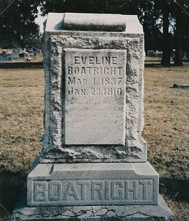 Eveline Boatright Gravestone