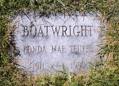 Fonda Mae Teufel Boatwright Marker
