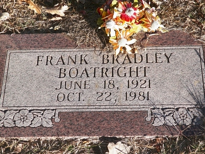 Frank Bradley Boatright Gravestone