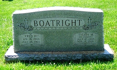 Frederick H. Boatright and Sylvia Mae Cummings Gravestone