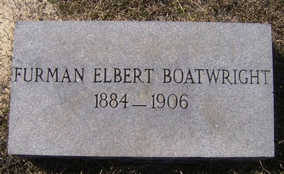 Furman Elbert Boatwright Gravestone