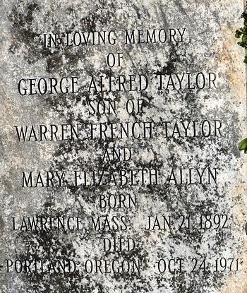 George Alfred Taylor Gravestone