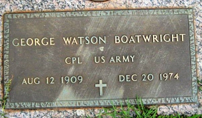 George Watson Boatwright Gravestone