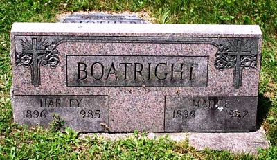 Harley and Geneva Madge Stringer Boatright Gravestone: