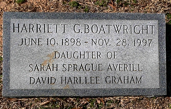 Harriett Graham Boatwright Marker