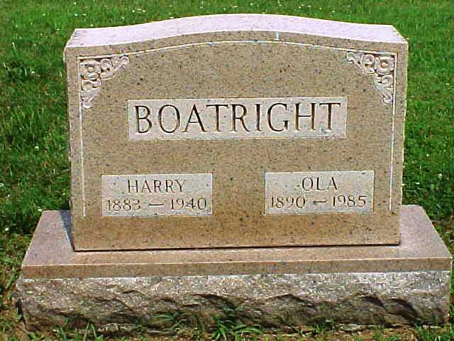 Harry Paul and Ola Mae Pass Boatright Gravestone