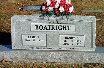 Henry Burton Boatright Gravestone