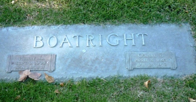 Henry L. and Corine B. Boatright Gravestone