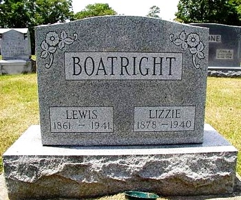 Henry Lewis Boatright and Susan Elizabeth Evans Gravestone