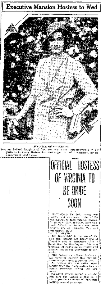 Herbert Lee Boatwright - Suzanne Virginia Pollard Wedding