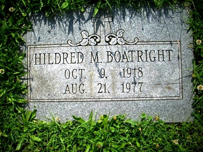 Hildred M. Holler Boatright Gravestone