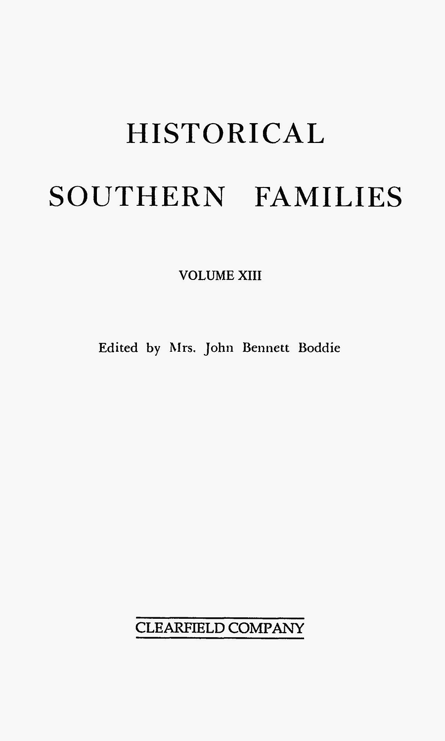 HistoricalSouthernFamilies