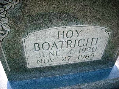 Hoy Boatright Gravestone