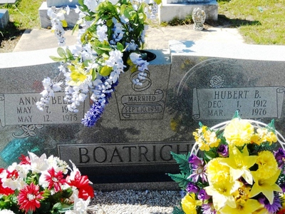 Hubert B. and Annie Bell Steedley Boatright Gravestone