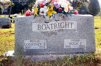 Hugh Franklin and Courtney Jones Boatright Gravestone: