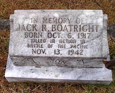 Jack Robert Boatright Gravestone